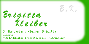 brigitta kleiber business card